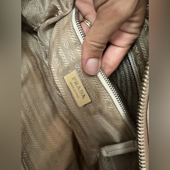 Vintage Prada white leather Boston bag medium - Picture 5 of 10